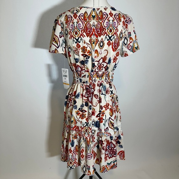NWT Be By CHETTA B Multicolor Abstract Floral Dress Womens Size Small S Pockets - Picture 5 of 12